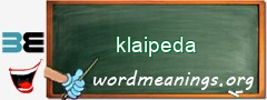 WordMeaning blackboard for klaipeda